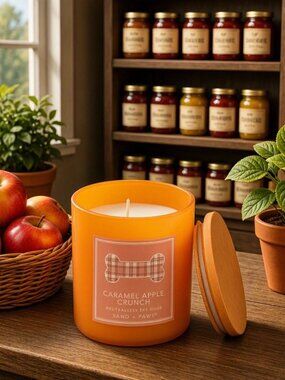 NWT - Sand + Paws Caramel Apple Crunch Candle - 10 ounce